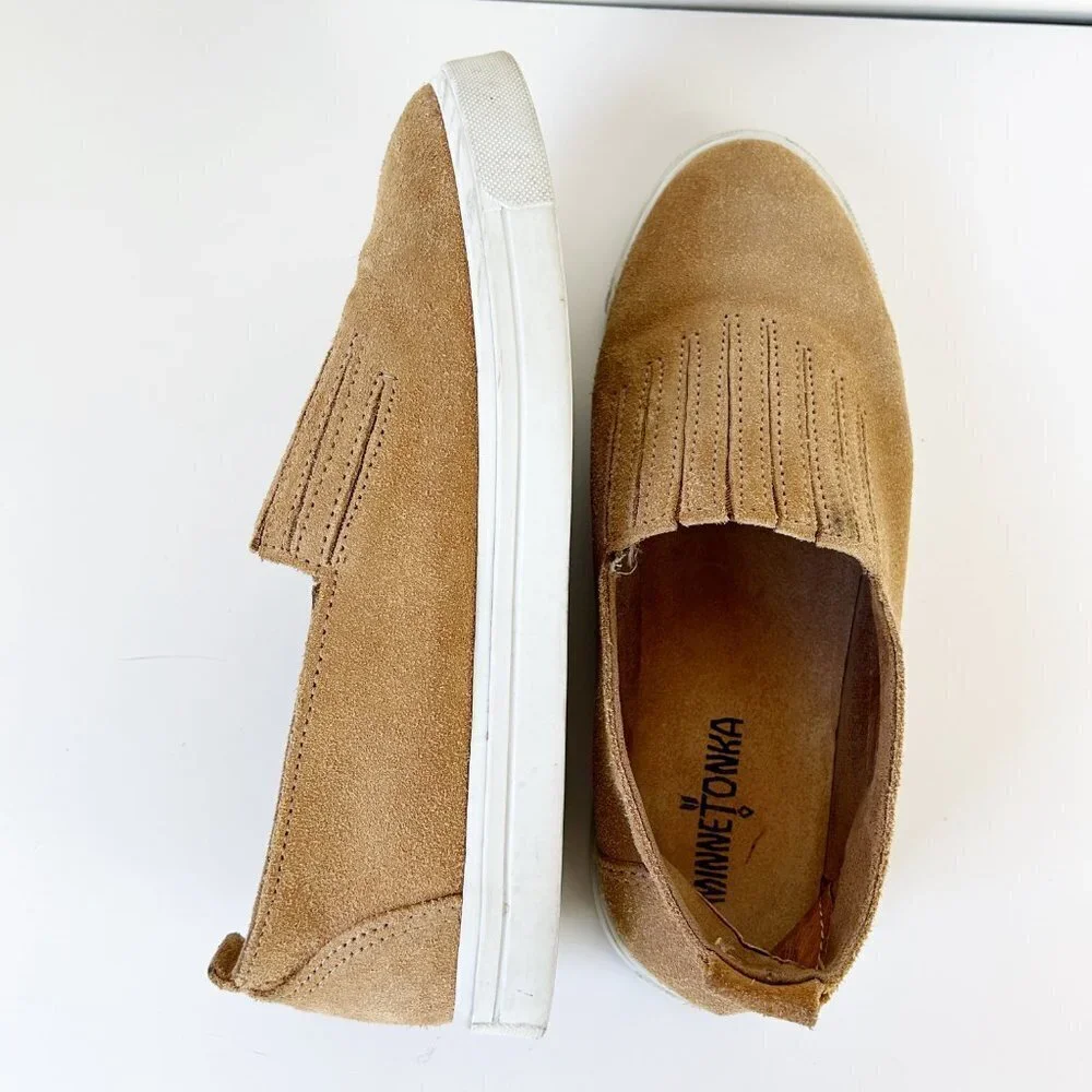 Minnetonka Gabi Slip On Moccasin Sneakers Sz 8.5